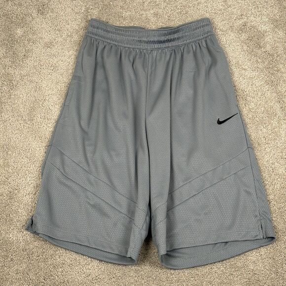 Nike Men's Loose Fit Below Knee Length Basketball Icon Shorts Size Small Grey - Picture 1 of 8